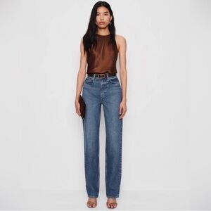 Reformation Harriet High Rise Relaxed Straight Jeans Blue - Size 27 NEW